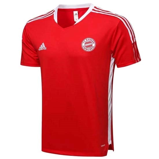 Trainingsshirt Bayern München 2021-2022 Rote Weiß Günstige Fußballtrikots